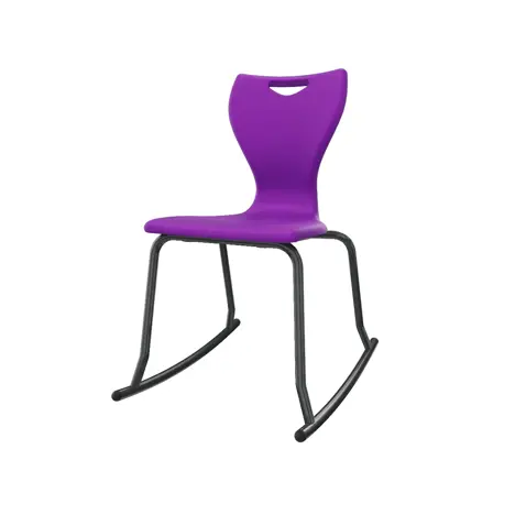 En Rock Educational Chair - Size 5 - Black Frame - Velvet Purple